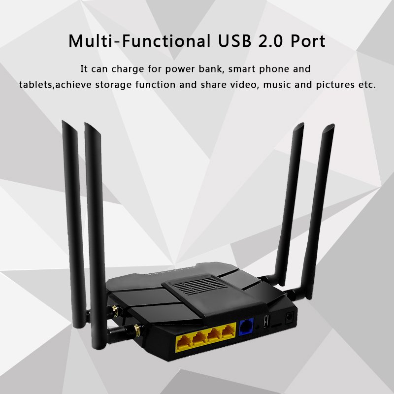 Unlocked 802.11AC 1300Mpbs Gigabit IPQ4019 Quad Core Openwrt 3G 4G LTE CPE Router